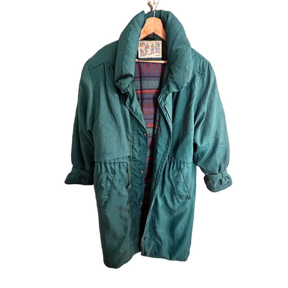 Vintage Winter Club Cyclone Club D'Hiver Ski Coat‎ Size 10 Green Womens